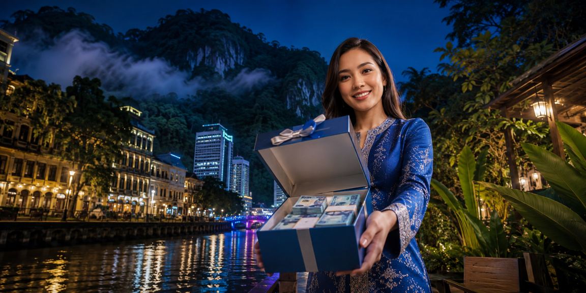 Pengguna Ipoh dalam baju kurung menggunakan aplikasi kasino bigwin888 untuk mencari jawapan soalan lazim