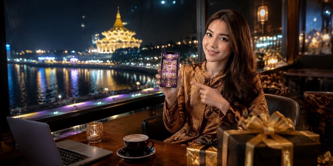 Pengguna Kuching bermain kasino mudah alih menggunakan aplikasi bigwin888 pada telefon Android